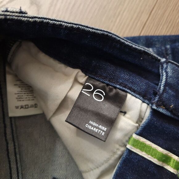 Pilcro Anthropologie Jeans Womens 26 Blue High Rise Cigarette Normcore Preppy - Picture 5 of 11